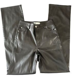 Zara faux leather pants size 2